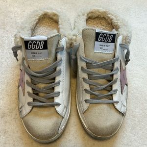 Authentic Golden Goose Shearling Slides Size 38 (8)